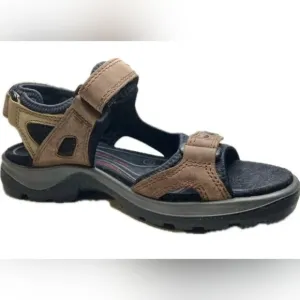 Ecco Onroads Leather Textile Slingback Sandals Size EU 42 US 9 New MSRP $110