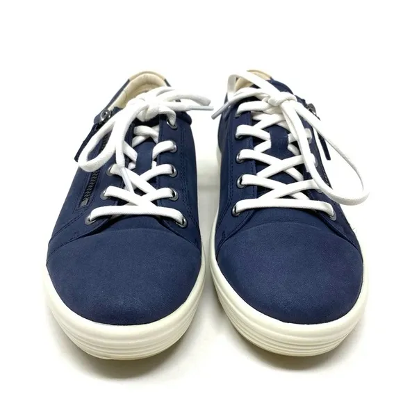 ECCO Womens Soft 7 Side Zip night sky sneakers 430853 02303