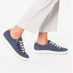 ECCO Womens Soft 7 Side Zip night sky sneakers 430853 02303