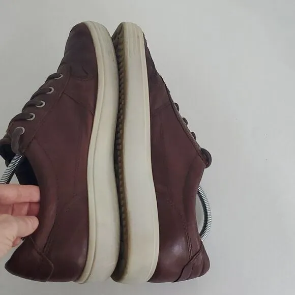 Ecco Men's Brown Leather Sneakers Size 10