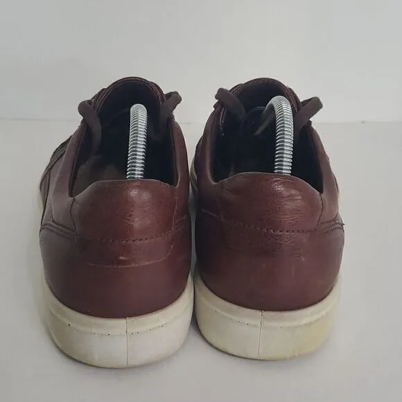 Ecco Men's Brown Leather Sneakers Size 10
