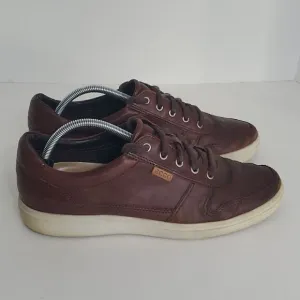 Ecco Men's Brown Leather Sneakers Size 10