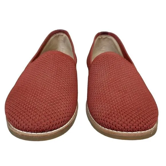 Eileen Fisher | Demi Serrano Brick Red Stretch Knit Flat Loafers Size 9