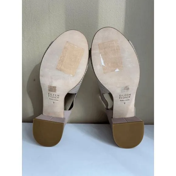 Eileen Fisher Ferris Knit Heeled Sandal Womens Size 9