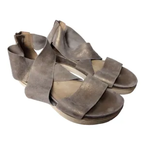 Eileen Fisher Leather Cross Strap Sport Sandals