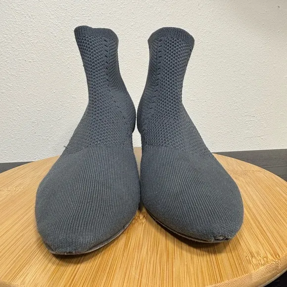 Eileen Fisher Size 10 Purl Recycled Stretch Knit Gray Bootie Pull On Sock Boots