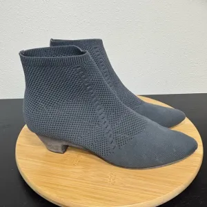 Eileen Fisher Size 10 Purl Recycled Stretch Knit Gray Bootie Pull On Sock Boots