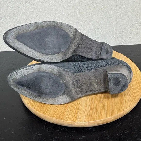 Eileen Fisher Size 10 Purl Recycled Stretch Knit Gray Bootie Pull On Sock Boots
