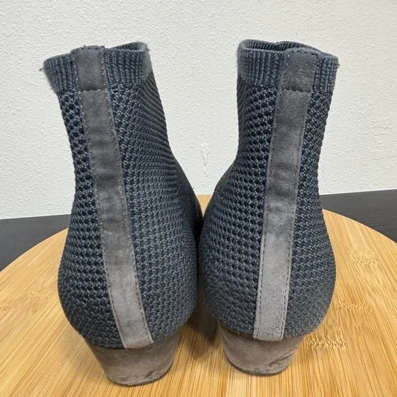 Eileen Fisher Size 10 Purl Recycled Stretch Knit Gray Bootie Pull On Sock Boots