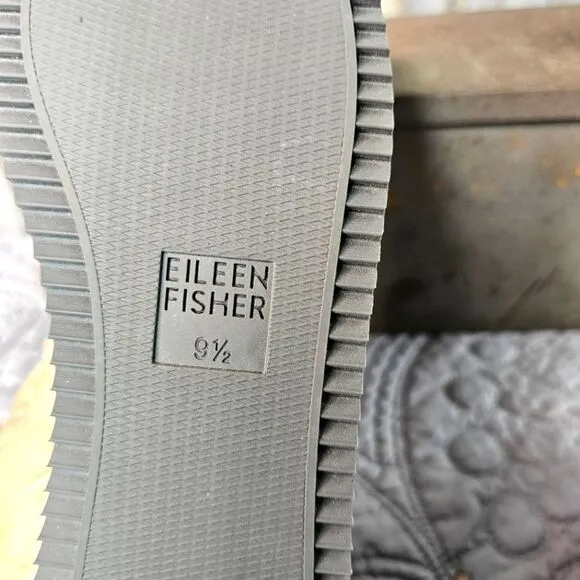 Eileen Fisher Womens Max Nubuck Gray Platform Wedge Loafers Size 9.5