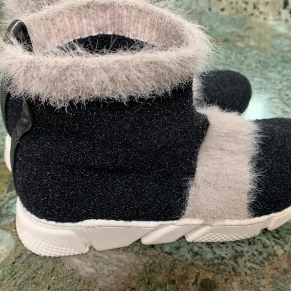 Elisabetta Franchi La Mia Bambina Girls sock knit sneakers EU30 US 12.5