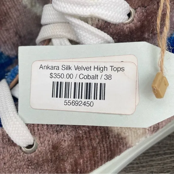 Elysian Ankara Silk Velvet Hi-top sneakers. EUR 38. Women’s 7.5. NWT. See pic