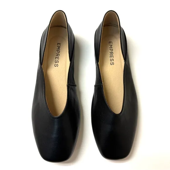 Empress Comfi Flats Black Nappa Leather Modern Loafers Women's Size 40 9