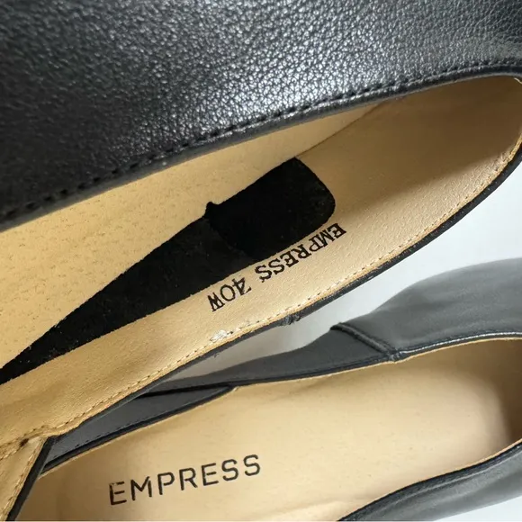 Empress Comfi Flats Black Nappa Leather Modern Loafers Women's Size 40 9