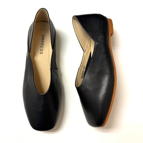 Empress Comfi Flats Black Nappa Leather Modern Loafers Women's Size 40 9