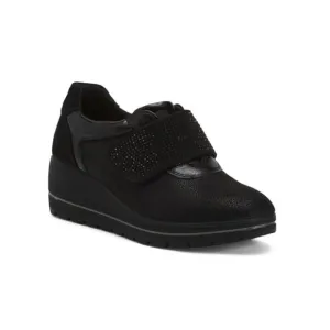 ENVAL SOFT Black Made In Italy Leather Sneakers