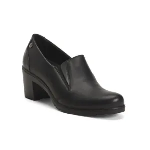 ENVAL SOFT Cognac Made In Italy Leather Heeled Loafers