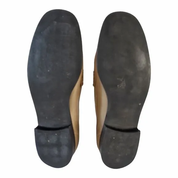 ETIENNE AIGNER Bronze Shimmer Penny Loafers Sz 9 Business Casual Preppy Classic