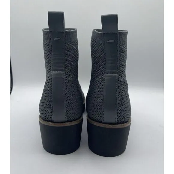 EUC Bandolino Reissa Knit‎ Wedge Pull-On Ankle Sock Bootie Gray Women's 9