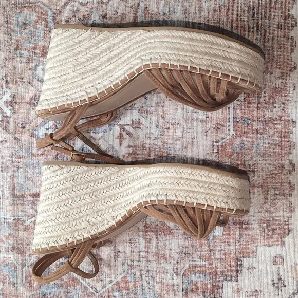 EUC Veronica Beard Ravina Suede Wedge Espadrilles