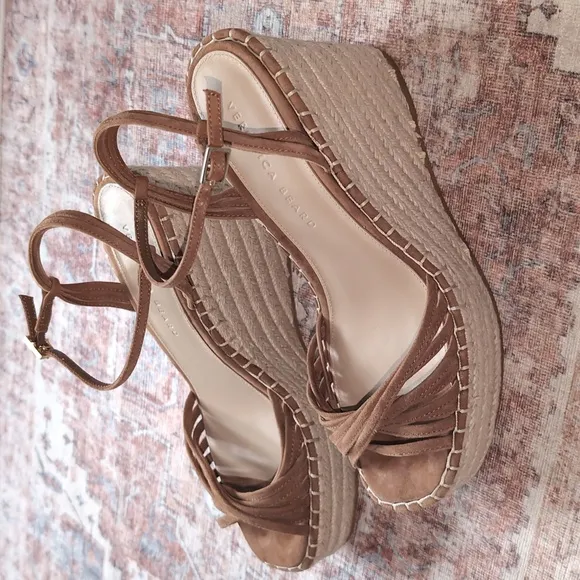 EUC Veronica Beard Ravina Suede Wedge Espadrilles