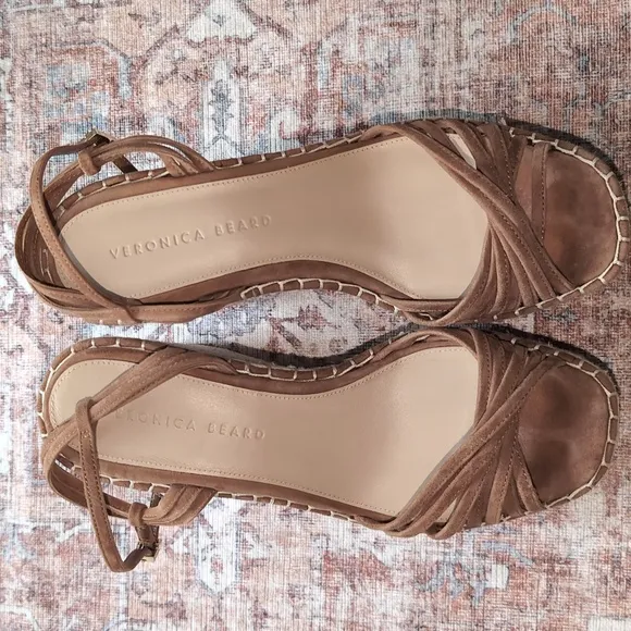 EUC Veronica Beard Ravina Suede Wedge Espadrilles