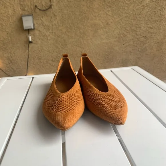 Everlane cognac pointy toe loafers flats size 6.5