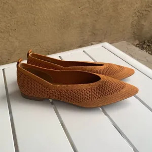 Everlane cognac pointy toe loafers flats size 6.5