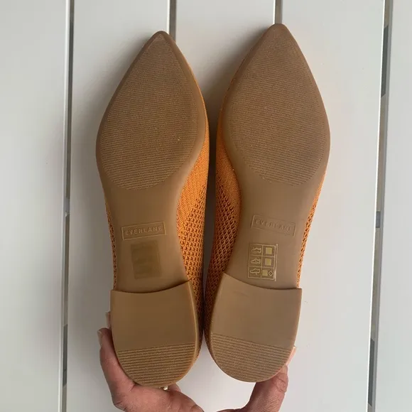 Everlane cognac pointy toe loafers flats size 6.5