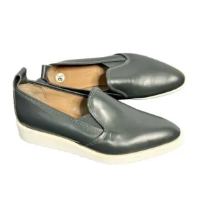 Everlane gray leather pointy toe wedge loafers size 9.5 new