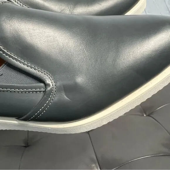 Everlane gray leather pointy toe wedge loafers size 9.5 new