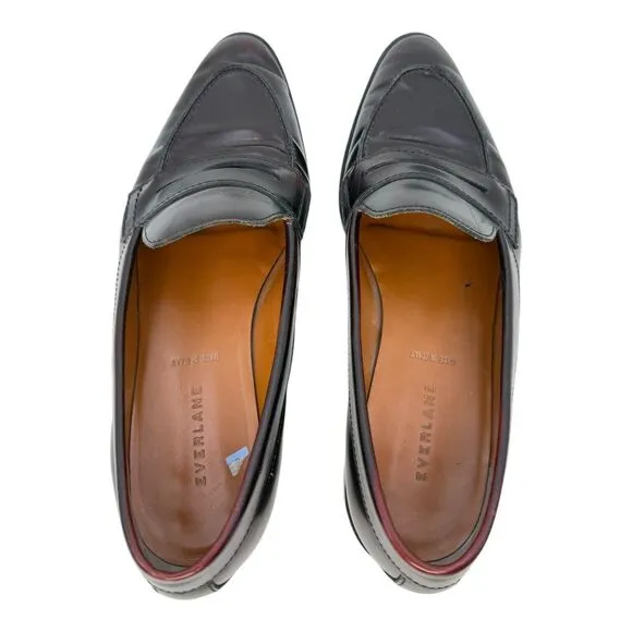 Everlane Shoes The Modern Penny Loafer Leather Slip On Oxblood Brown Size 10.5