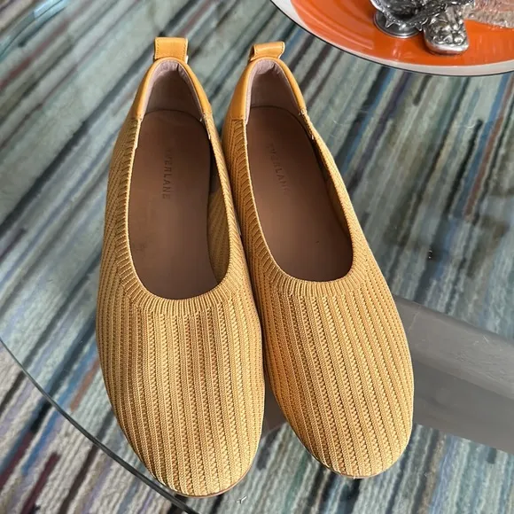 Everlane The Day Glove in ReKnit Red ballet flats slip on skimmers