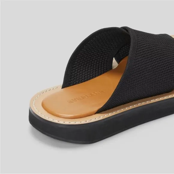 Everlane The ReKnit City Flatform Sandal in Black 6.5 NEW