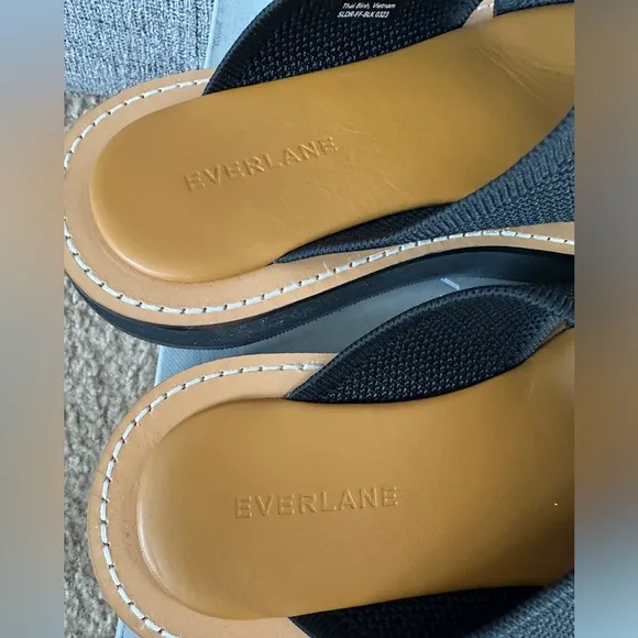 Everlane The ReKnit City Flatform Sandal in Black 6.5 NEW