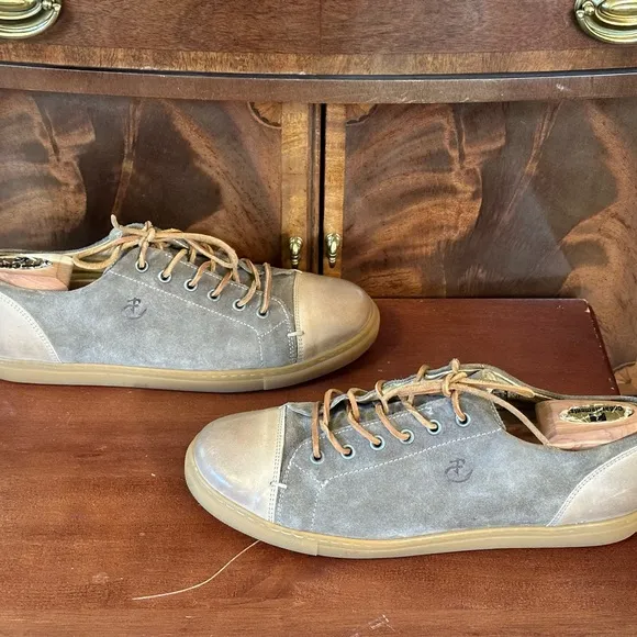 Faconnable Tailored Denim Cap Toe Sneakers