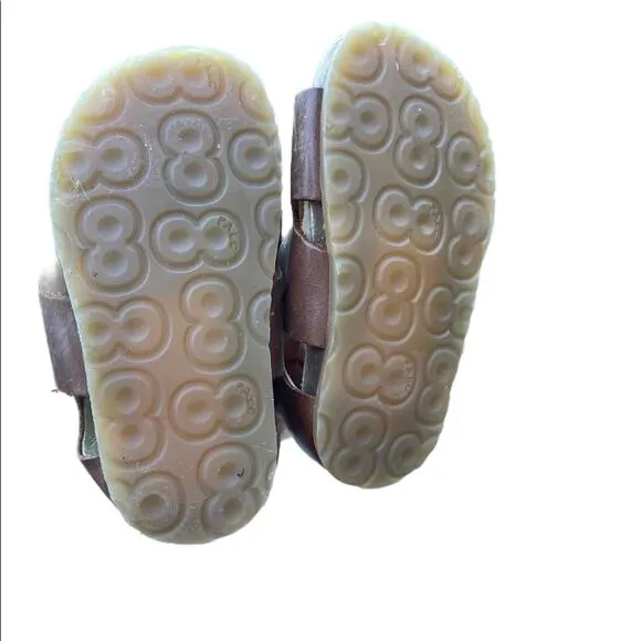 Falcotto brown leather strap sandals size 19 EU (Approx 2-3 US)
