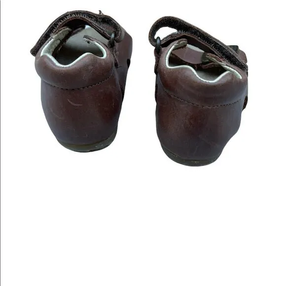 Falcotto brown leather strap sandals size 19 EU (Approx 2-3 US)