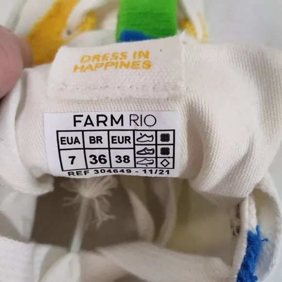 FARM Rio Multicolor Women's Sneakers sz 7 EU 38