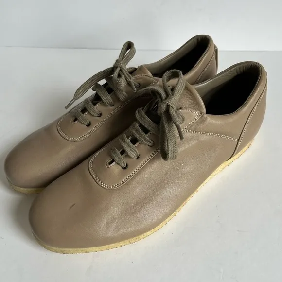 Fausto Santini tan Soft leather oxford sneakers Rubber sole size 41  (US 9)