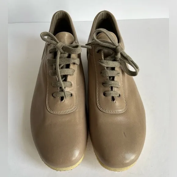 Fausto Santini tan Soft leather oxford sneakers Rubber sole size 41  (US 9)
