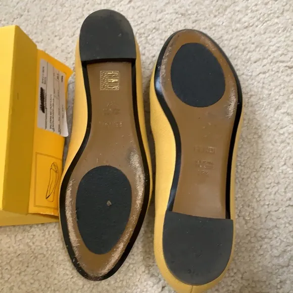 FENDI Monster eye saffiano leather ballerina flats