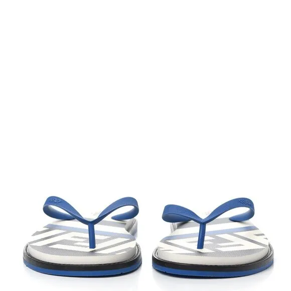 Fendi  Rubber FF Mens Logo Thong Sandals