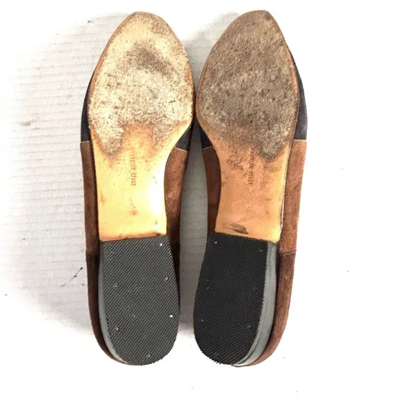 Ferragamo Loafer Ballet Flats 9 AAAA Brown Gray Black Suede Tassel Slip On Italy