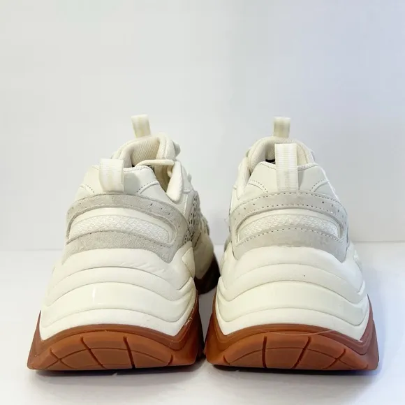 FILA Electrove TRAINERS IN CREAM AND LEOPARD PRINT WITH GUM SOLE-NEUTRAL Size 6