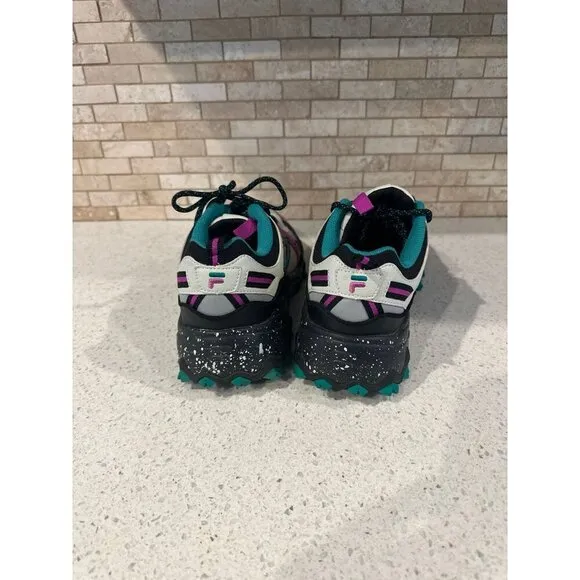 FILA Oakmont TR purple Multi Color Block Leather Chunky Sneakers