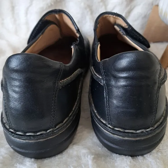 Finn Comfort Flagstaff Loafers Black Leather Comfort Shoes Women's Sz 9 EUC