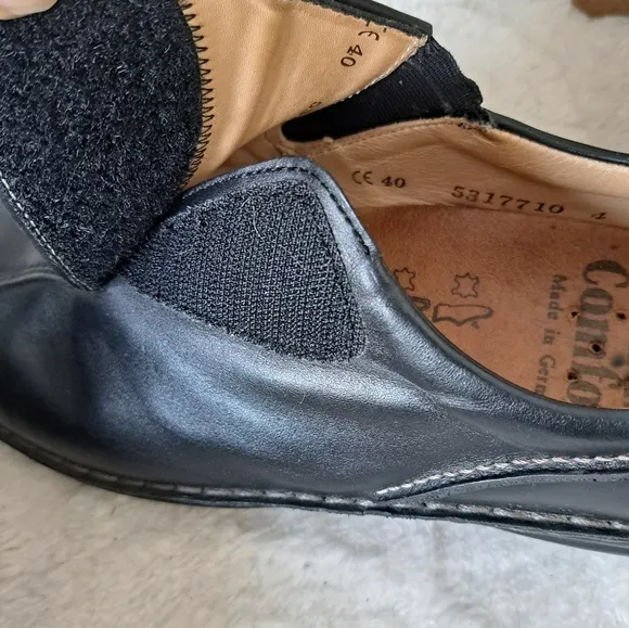 Finn Comfort Flagstaff Loafers Black Leather Comfort Shoes Women's Sz 9 EUC