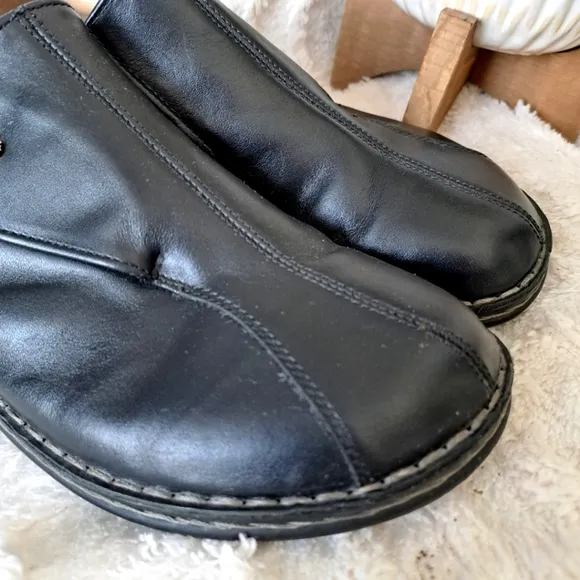 Finn Comfort Flagstaff Loafers Black Leather Comfort Shoes Women's Sz 9 EUC
