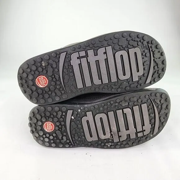 Fitflop Womens Superboot Wobble Board Hi US 9 Gray Suede Pull-On Ankle Boots